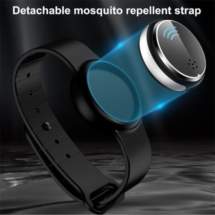 Ultrasonic Mosquito Repellent Electronic Mosquito Repellent Bracelet Outdoor Portable Watch Mosquito Repellent(Black)-garmade.com