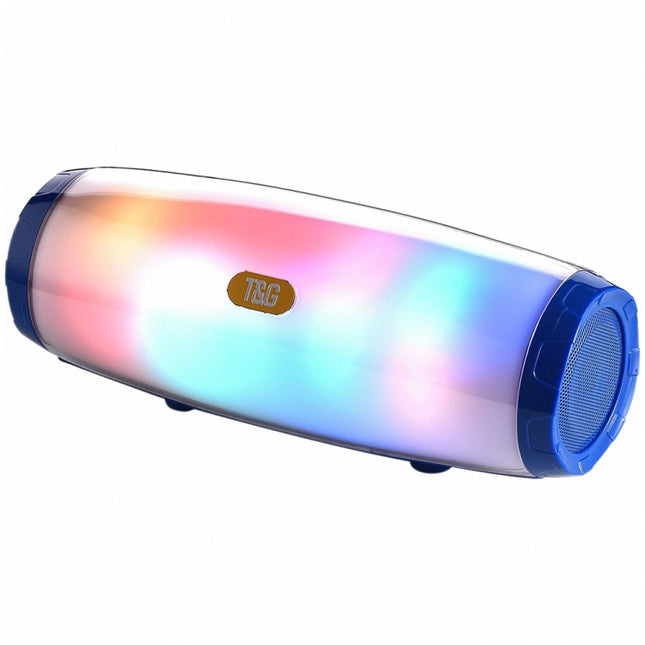 T&G TG165 5W*2 Portable Wireless Speaker Speaker With Dancing LED Flashing Light Mp3 AUX USB FM Radio Stereo Subwoofer(Blue)-garmade.com