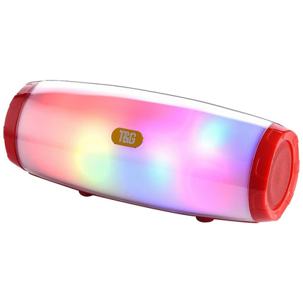T&G TG165 5W*2 Portable Wireless Speaker Speaker With Dancing LED Flashing Light Mp3 AUX USB FM Radio Stereo Subwoofer(Red)-garmade.com