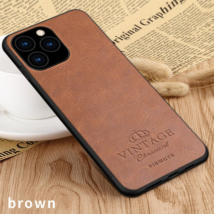 PINWUYO Pin Rui Series Classical Leather, PC + TPU + PU Leather Waterproof And Anti-fall All-inclusive Protective Shell for iPhone 11 Pro Max(Brown)-garmade.com