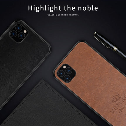 PINWUYO Pin Rui Series Classical Leather, PC + TPU + PU Leather Waterproof And Anti-fall All-inclusive Protective Shell for iPhone 11 Pro Max(Brown)-garmade.com