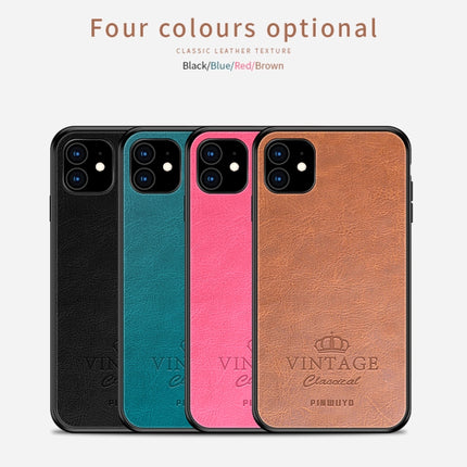 PINWUYO Pin Rui Series Classical Leather, PC + TPU + PU Leather Waterproof And Anti-fall All-inclusive Protective Shell for iPhone 11(Red)-garmade.com