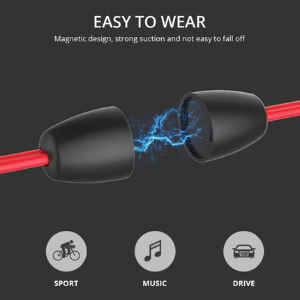 BT315 Sport Bluetooth Headset Wireless Stereo Earphone Bluetooth 4.1 Earpiece With Mic Sport Bass Magnetic Necklace Earpiece(Red)-garmade.com