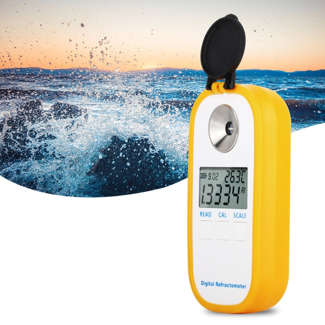 DR202 Digital Sea Water Refractometer Seawater Salinity Meter Specific Gravity Range 0―100‰ Chlorinity 0~57‰ Refractometer-garmade.com