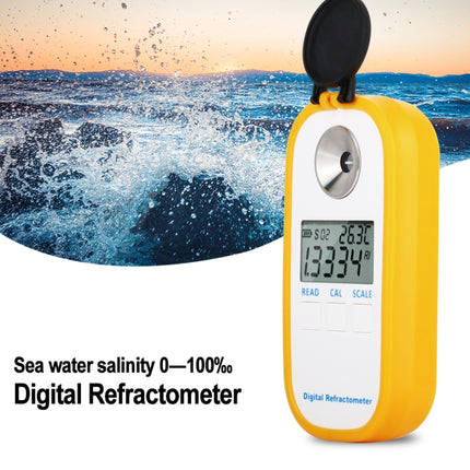 DR202 Digital Sea Water Refractometer Seawater Salinity Meter Specific Gravity Range 0―100‰ Chlorinity 0~57‰ Refractometer-garmade.com