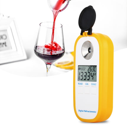 DR401 Digital Display Refractometer Brix 0-50% Alcohol Range 0~22% Refractometer Beer Wine Fruit Grape Sugar Saccharimeter-garmade.com