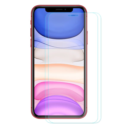 For iPhone 11 / iPhone XR 2 PCS ENKAY Hat-prince 0.26mm 9H 2.5D Curved Edge Tempered Glass Film-garmade.com