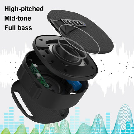 DY-52 Portable Bluetooth Speaker Wireless Loudspeaker Sound 32G Max Memory 10W Stereo Music Surround Outdoor Speaker(Black+Silver)-garmade.com
