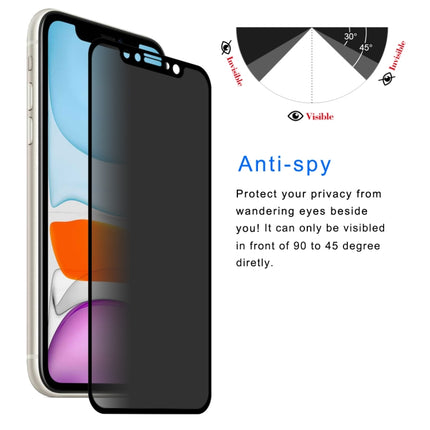 For iPhone 11 / iPhone XR ENKAY Hat-Prince 0.26mm 9H 2.5D Privacy Anti-glare Full Screen Tempered Glass Film-garmade.com