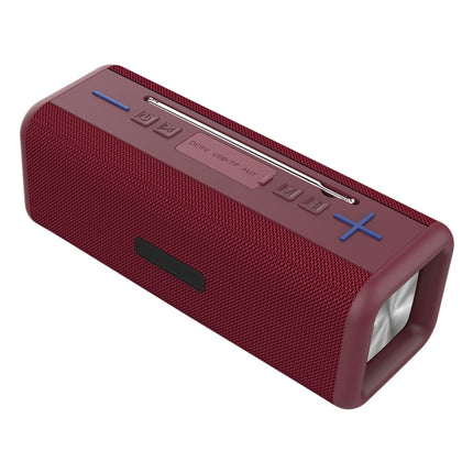 T9 Wireless Bluetooth 4.2 Speaker 10W Portable Sound Box FM Digital Radio 3D Surround Stereo, Support Handsfree & TF & AUX(Red)-garmade.com