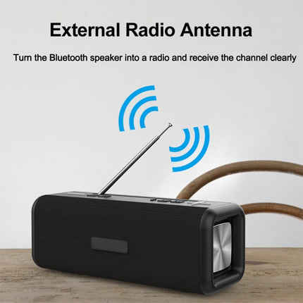 T9 Wireless Bluetooth 4.2 Speaker 10W Portable Sound Box FM Digital Radio 3D Surround Stereo, Support Handsfree & TF & AUX(Red)-garmade.com