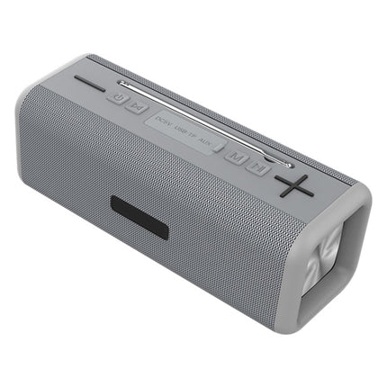 T9 Wireless Bluetooth 4.2 Speaker 10W Portable Sound Box FM Digital Radio 3D Surround Stereo, Support Handsfree & TF & AUX(Gray)-garmade.com