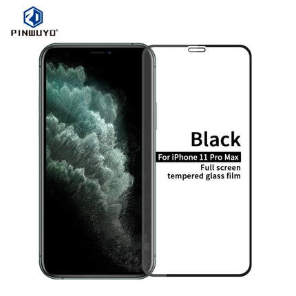 For iPhone 11 Pro Max PINWUYO 9H 2.5D Full Screen Tempered Glass Film(Black)-garmade.com