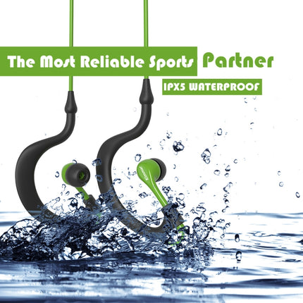 Kimmar R02 Sports Sweat Resistant Wired Earphone(Black)-garmade.com