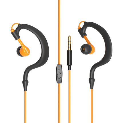 Kimmar R02 Sports Sweat Resistant Wired Earphone(Orange)-garmade.com