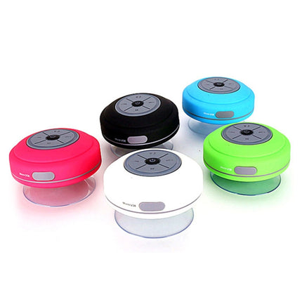 BTS-09 Wireless Bluetooth Speaker Waterproof Led FM Radio Subwoofer Bluetooth Column TF Card Suction Cup Mini Shower Speaker(Green)-garmade.com