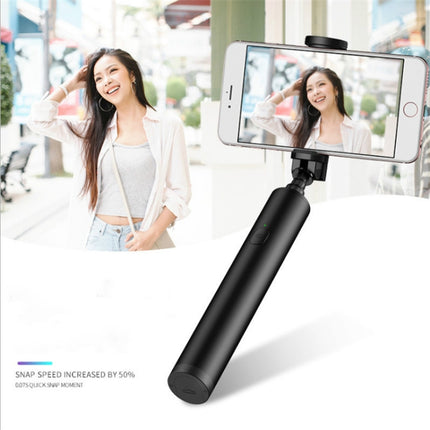 Mini Wireless Bluetooth Phone Selfie Stick Aluminum Handheld Selfie Stick Travel Artifact(Black)-garmade.com
