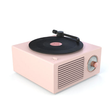 B10 Atomic Bluetooth Speakers Retro Vinyl Player Desktop Wireless Creative Multifunction Mini Stereo Speakers(Nordic Pink)-garmade.com