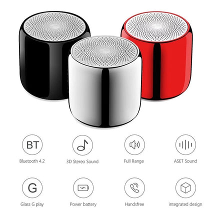 M1 Mini Bluetooth Subwoofer Speaker Portable Aluminium Alloy Wireless TWS Bluetooth, Support Handfree Call(Moonlight Silver)-garmade.com
