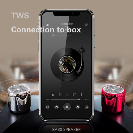 M1 Mini Bluetooth Subwoofer Speaker Portable Aluminium Alloy Wireless TWS Bluetooth, Support Handfree Call(Moonlight Silver)-garmade.com