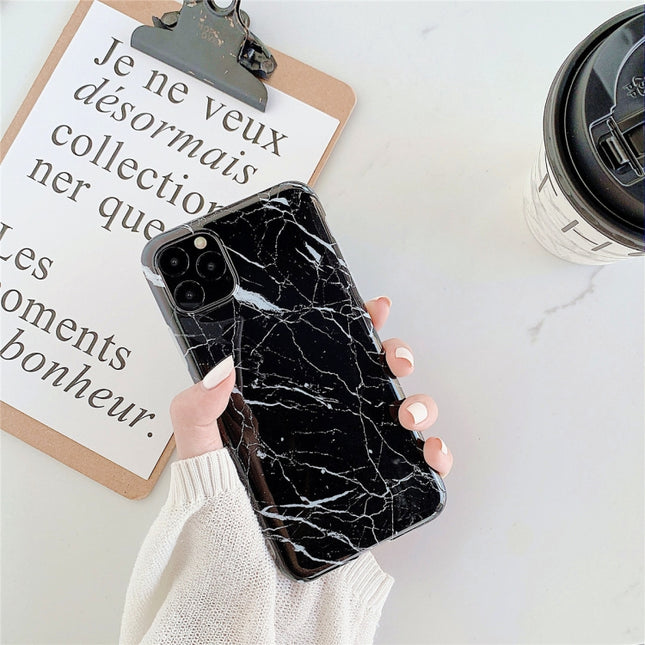 For iPhone 11 TPU Smooth Marbled IMD Mobile Phone Case(Gold Jade F30)-garmade.com