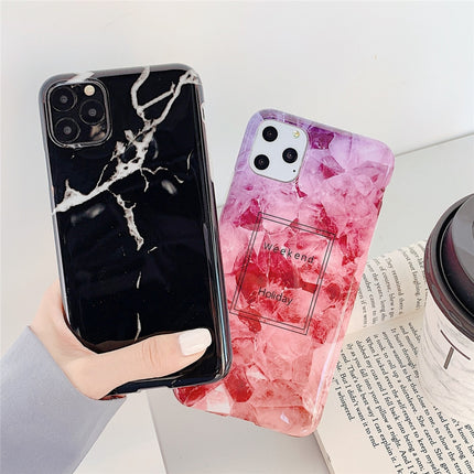 For iPhone 11 TPU Smooth Marbled IMD Mobile Phone Case(Norwegian Red F20)-garmade.com