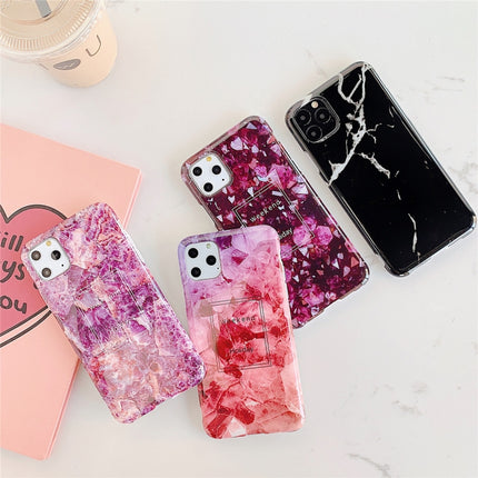 For iPhone 11 TPU Smooth Marbled IMD Mobile Phone Case(Purple Stone F10)-garmade.com