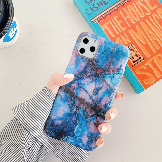 For iPhone 11 TPU Smooth Marbled IMD Mobile Phone Case(Floating Marble F17)-garmade.com