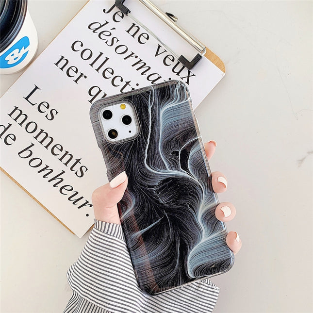 For iPhone 11 TPU Smooth Marbled IMD Mobile Phone Case(Granite F14)-garmade.com