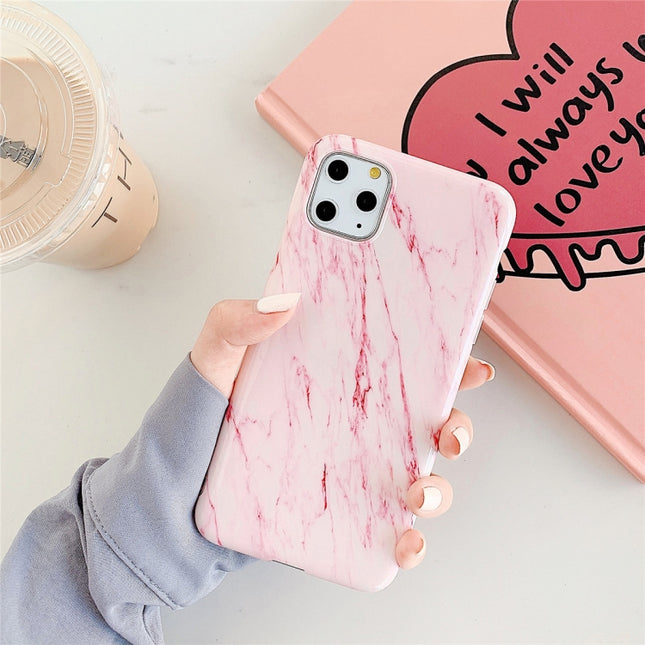 For iPhone 11 TPU Smooth Marbled IMD Mobile Phone Case(Snowflake Powder F21)-garmade.com