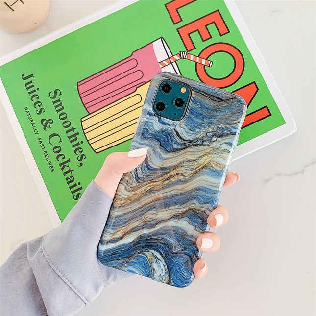 For iPhone 11 TPU Smooth Marbled IMD Mobile Phone Case(Granite F13)-garmade.com