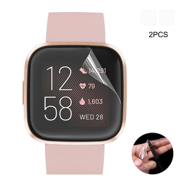 For Fitbit Versa 2 2 PCS ENKAY Hat-Prince Soft TPU Film Screen Full Coverage Protector-garmade.com