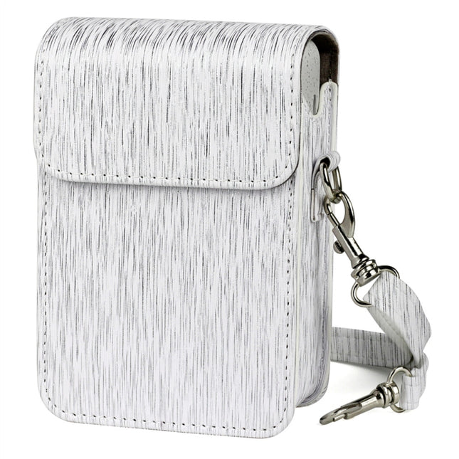 Richwell Brushed Camera Case PU Leather Case for Fujifilm Instax Mini Liplay Instant Camera(White)-garmade.com