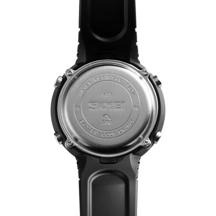 SKMEI 1497 Fashion Simple Backlight Single Display Electronic Watch Timing Alarm Watch(Blue Black)-garmade.com