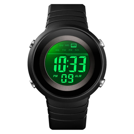 SKMEI 1497 Fashion Simple Backlight Single Display Electronic Watch Timing Alarm Watch(Black )-garmade.com