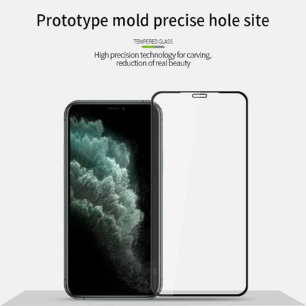 For iPhone 11 Pro Max PINWUYO 9H 3D Curved Tempered Glass Film(Black)-garmade.com