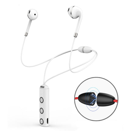 BT313 Magnetic Earbuds Sport Wireless Headphone Handsfree bluetooth HD Stereo Bass Headsets with Mic(White)-garmade.com