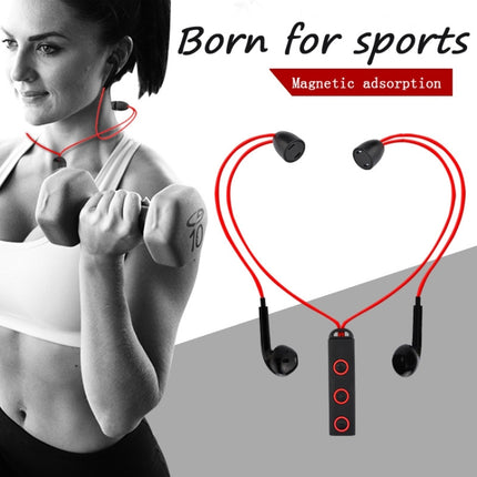 BT313 Magnetic Earbuds Sport Wireless Headphone Handsfree bluetooth HD Stereo Bass Headsets with Mic(White)-garmade.com