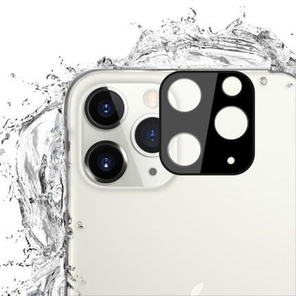 For iPhone 11 Pro mocolo 0.15mm 9H 2.5D Round Edge Rear Camera Lens Tempered Glass Film(Black)-garmade.com