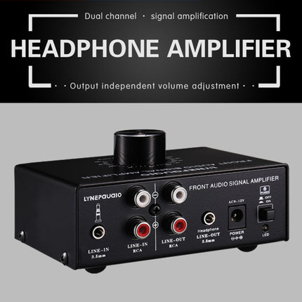 B015 Front Stereo Signal Amplifier Booster Headphones Speaker Amplifier Headset Dual-Audio Source-garmade.com
