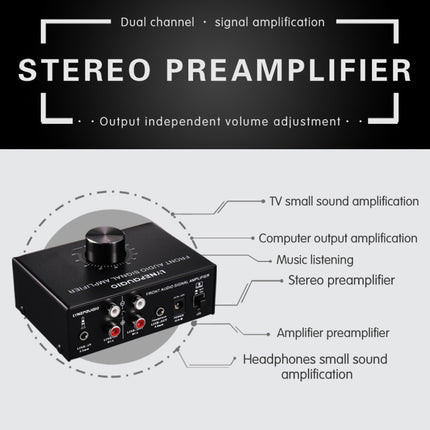 B015 Front Stereo Signal Amplifier Booster Headphones Speaker Amplifier Headset Dual-Audio Source-garmade.com