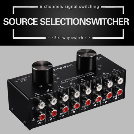B026 6 Input 2 Output Or 2 Input 6 Output Audio Signal Source Selection Switcher RCA Port-garmade.com