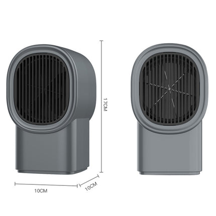 Home Heater Dormitory Small Silent Hot Air Blower(Gray)-garmade.com