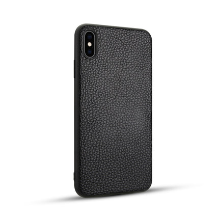 For iPhone XS Max Litchi PU Leather Anti-falling TPU Protective Case(Black)-garmade.com