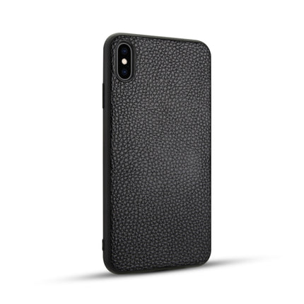 For iPhone XS Litchi PU Leather Anti-falling TPU Protective Case(Deep Blue)-garmade.com