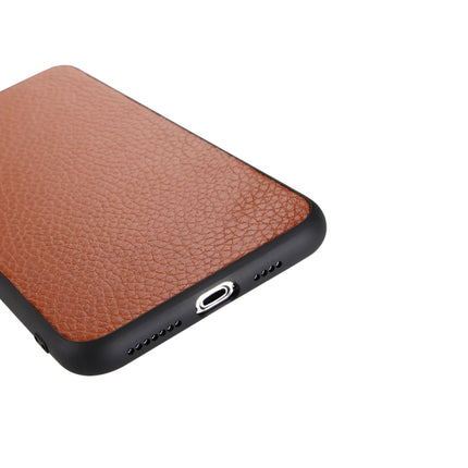 For iPhone XS Litchi PU Leather Anti-falling TPU Protective Case(Brown)-garmade.com