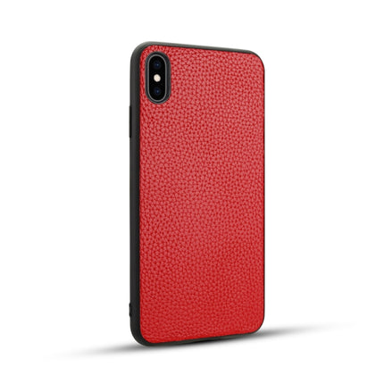 For iPhone XS Litchi PU Leather Anti-falling TPU Protective Case(Red)-garmade.com