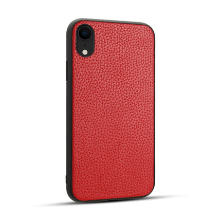 For iPhone XR Litchi PU Leather Anti-falling TPU Protective Case(Red)-garmade.com