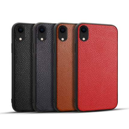 For iPhone XR Litchi PU Leather Anti-falling TPU Protective Case(Red)-garmade.com