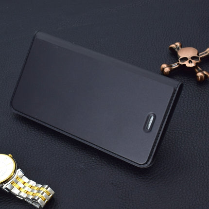 For iPhone 11 Pro Ultra-thin Voltage Plain Magnetic Suction Card TPU+PU Mobile Phone Jacket with Chuck and Bracket(Black)-garmade.com